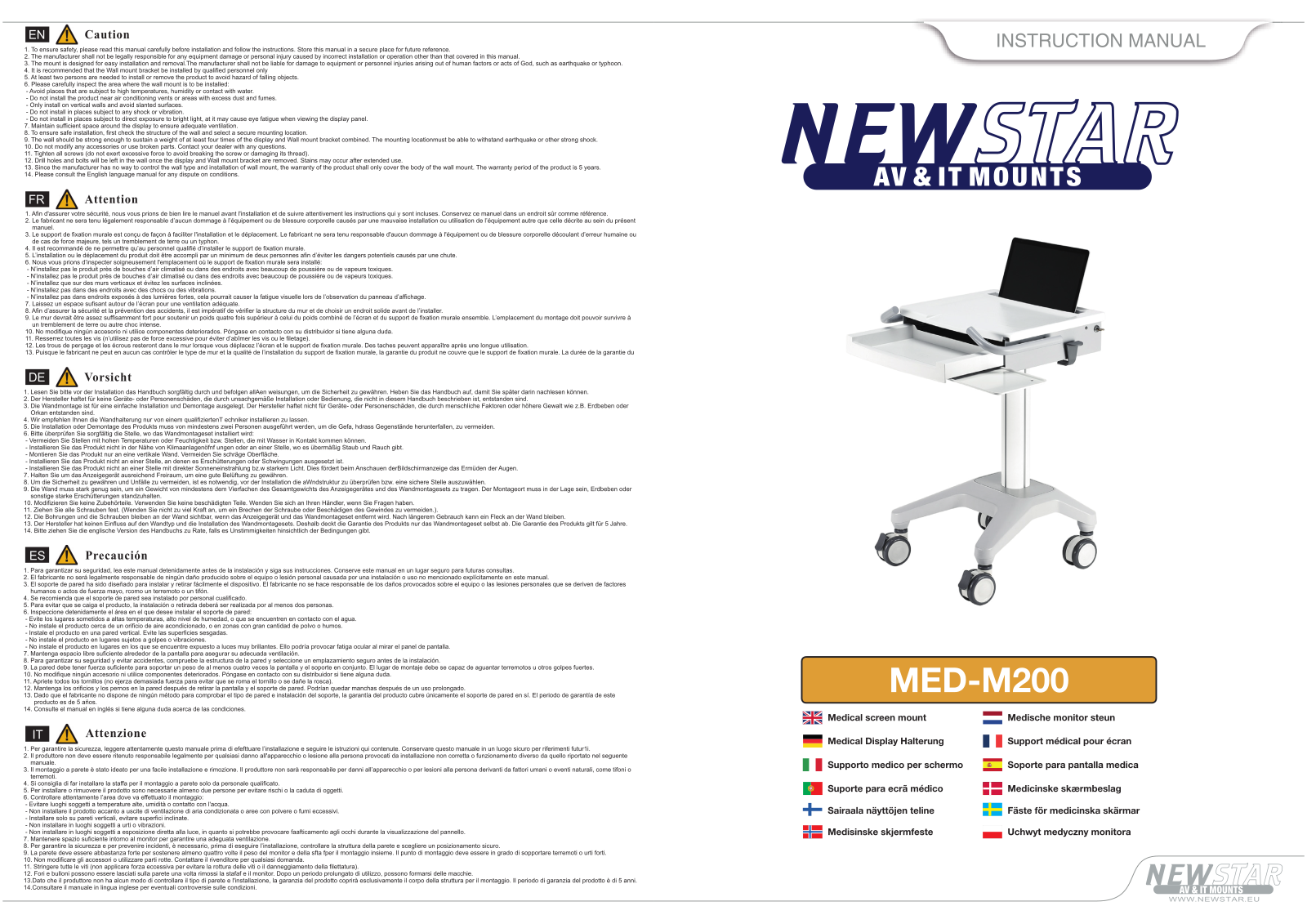 Newstar MED-M200 User Manual