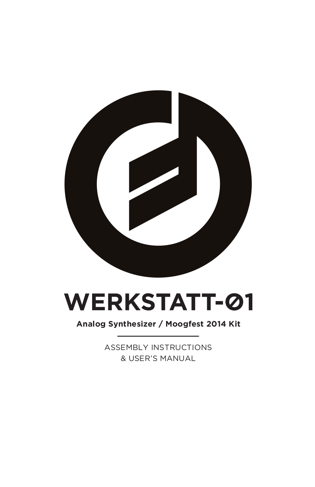 Moog Music WERKSTATT-01 User`s manual