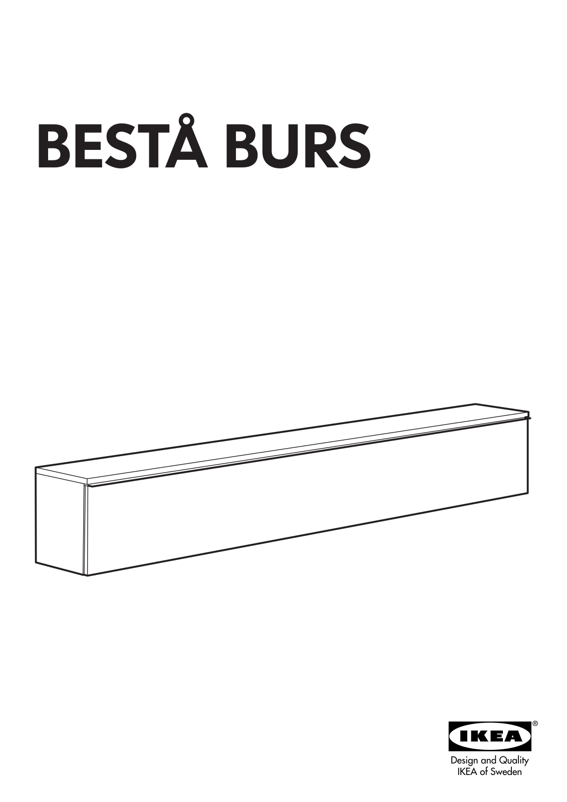 IKEA BESTÅ BURS WALL SHELF 71X10