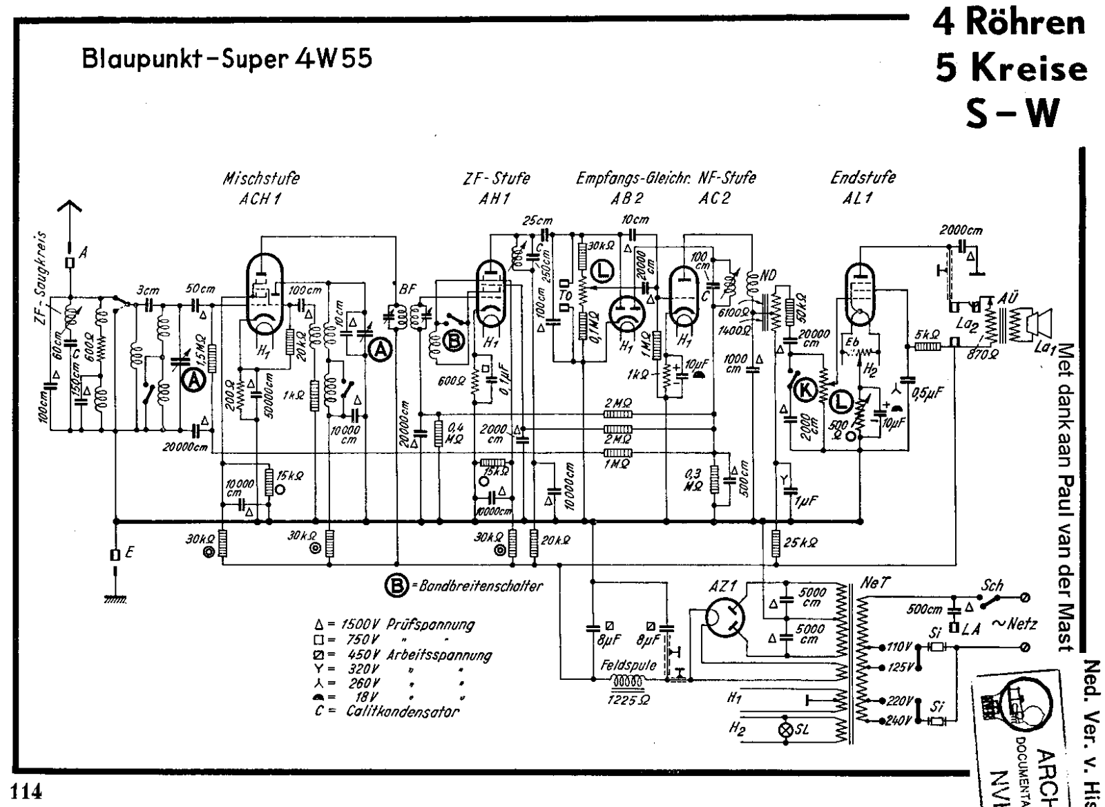 Blaupunkt 4w55 schematic