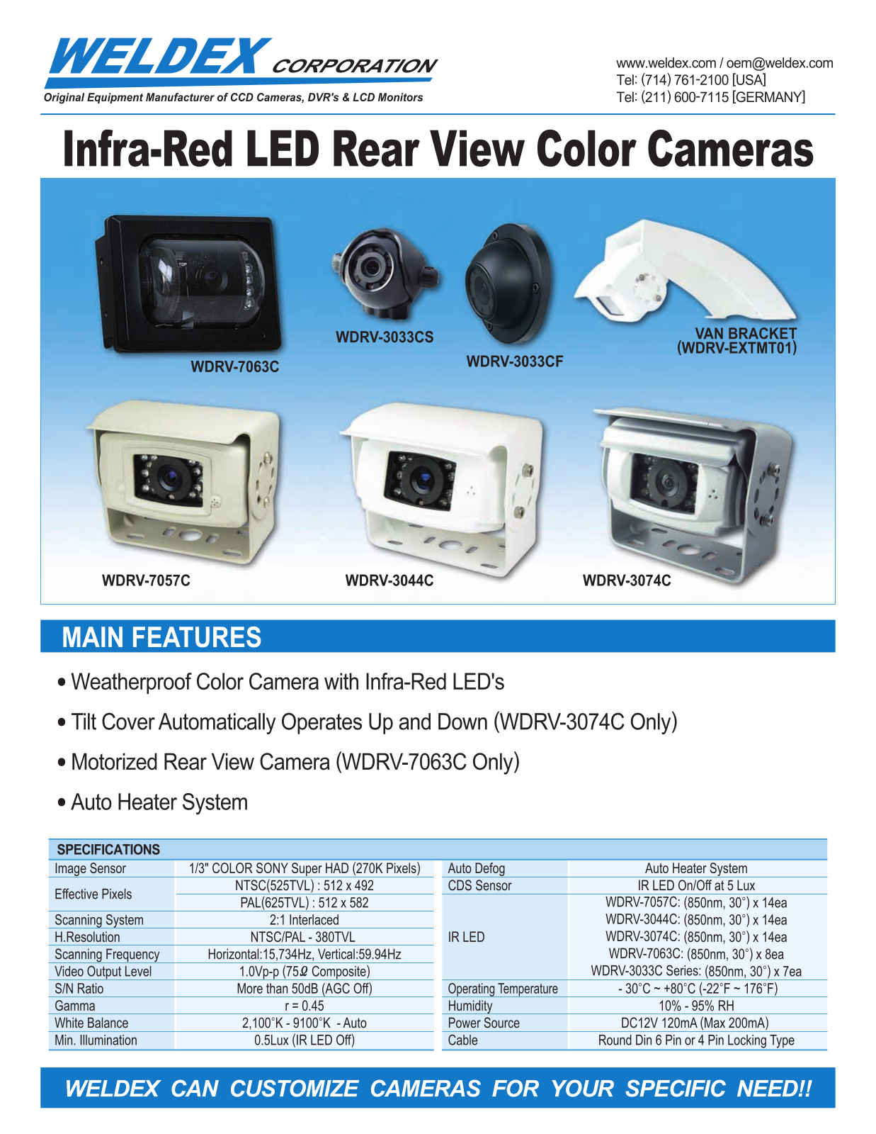 Weldex WDRV-7057C Specsheet