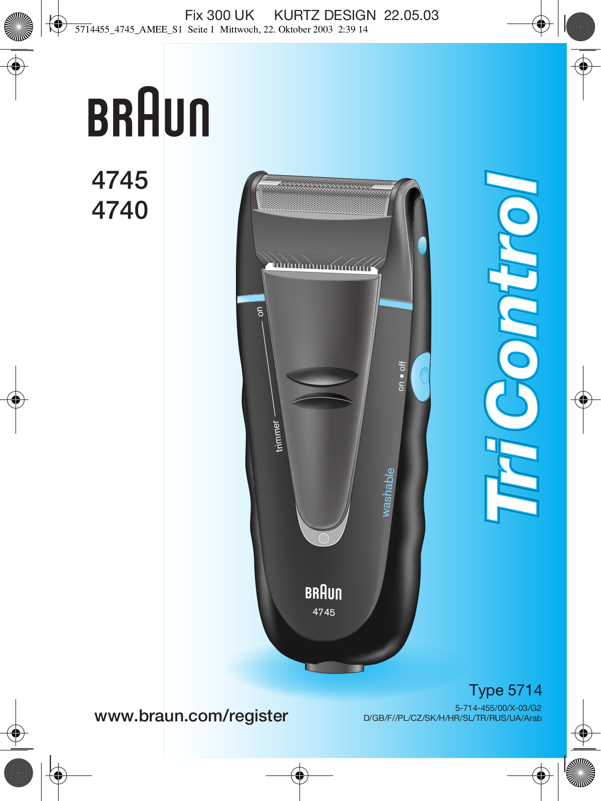 Braun 4745, 4740 User Manual