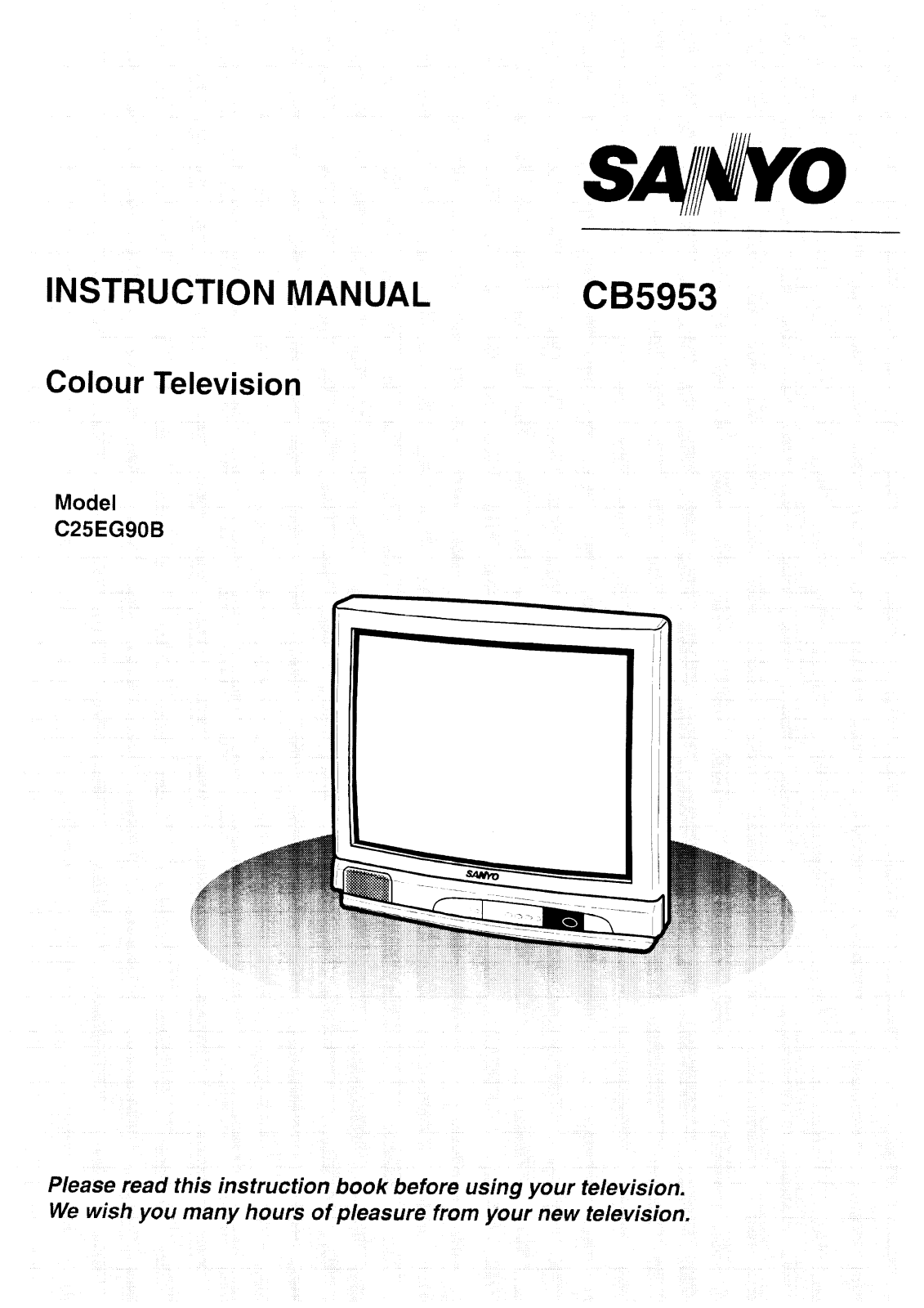 Sanyo CB5953 Instruction Manual