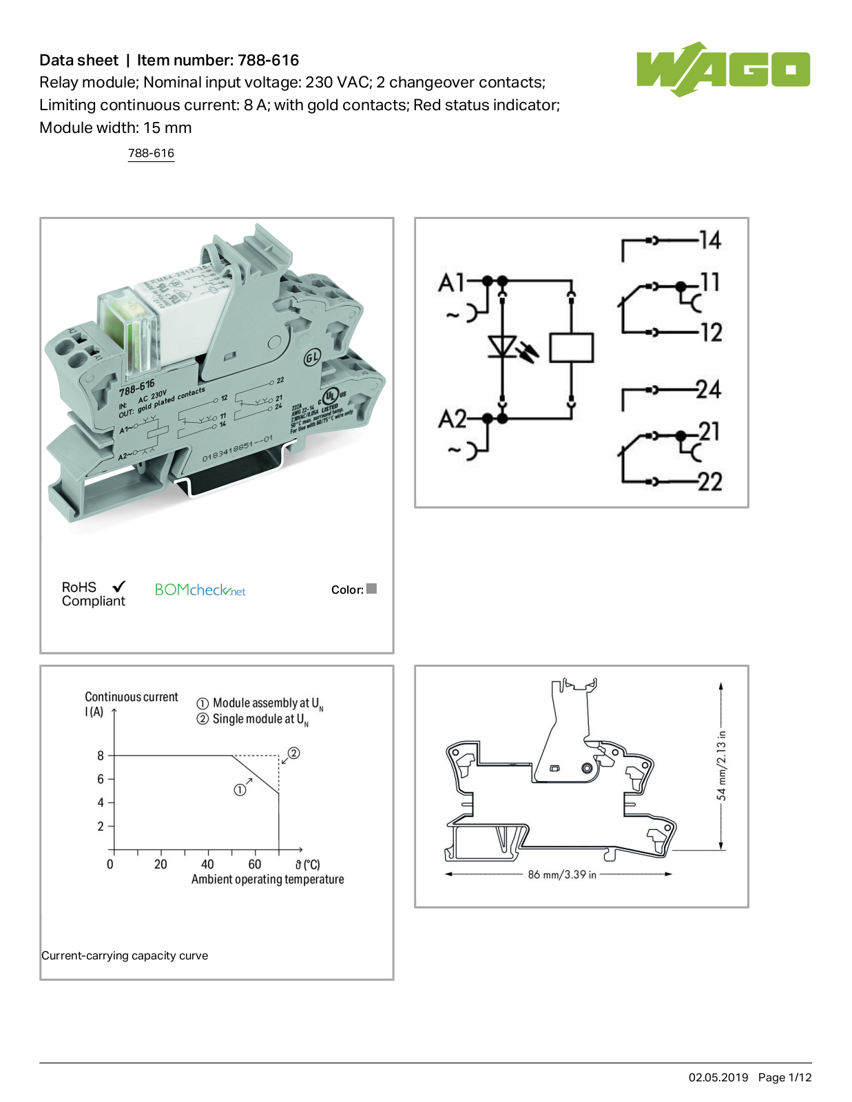 Wago 788-616 Data Sheet