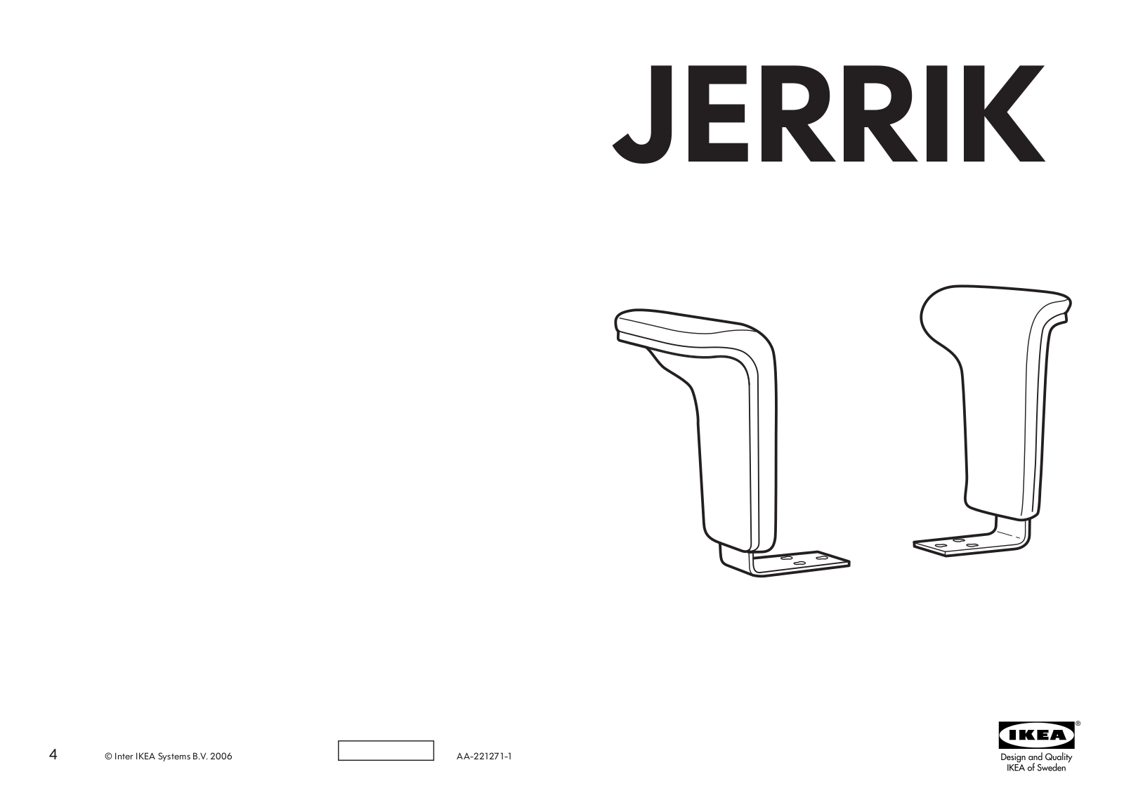 IKEA JERRIK ARMREST PAIR Assembly Instruction