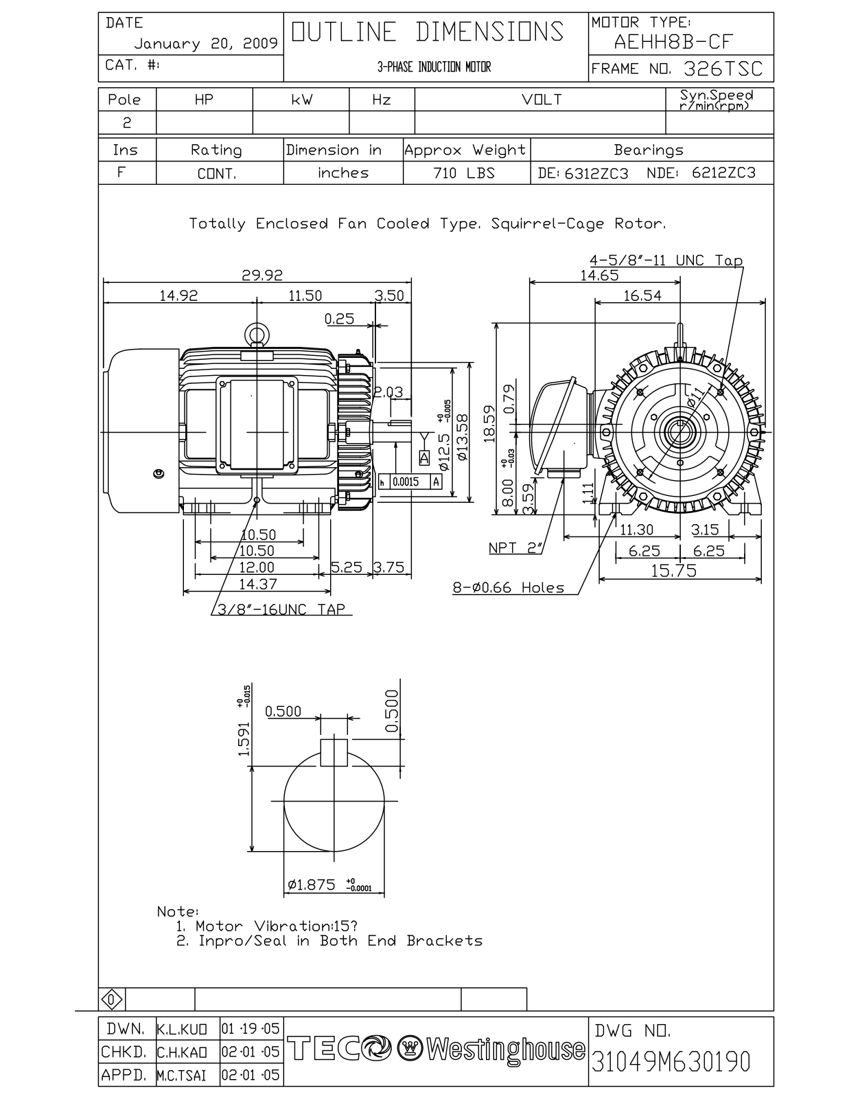 Teco HB0502C Reference Drawing