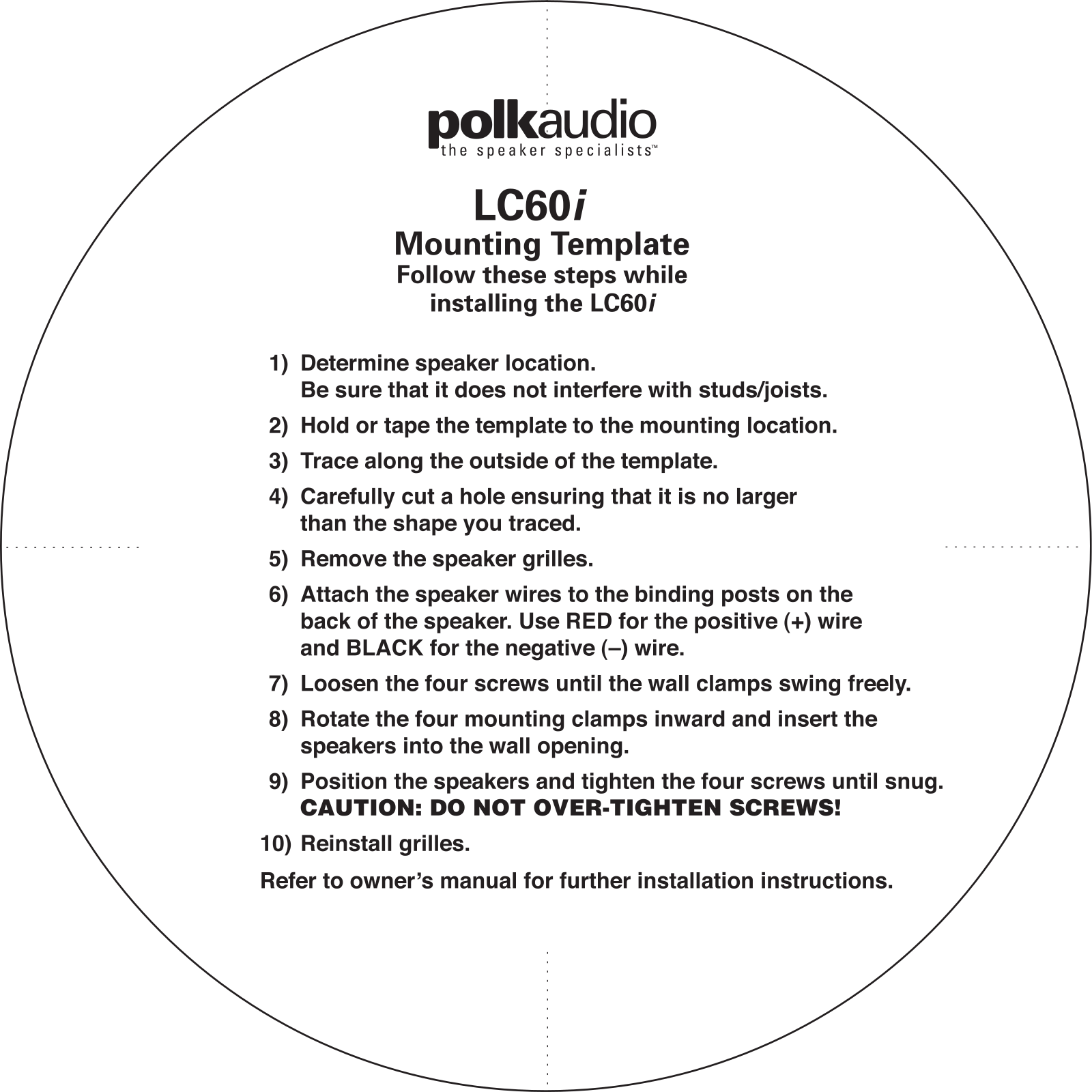 Polk Audio LC60i User Manual