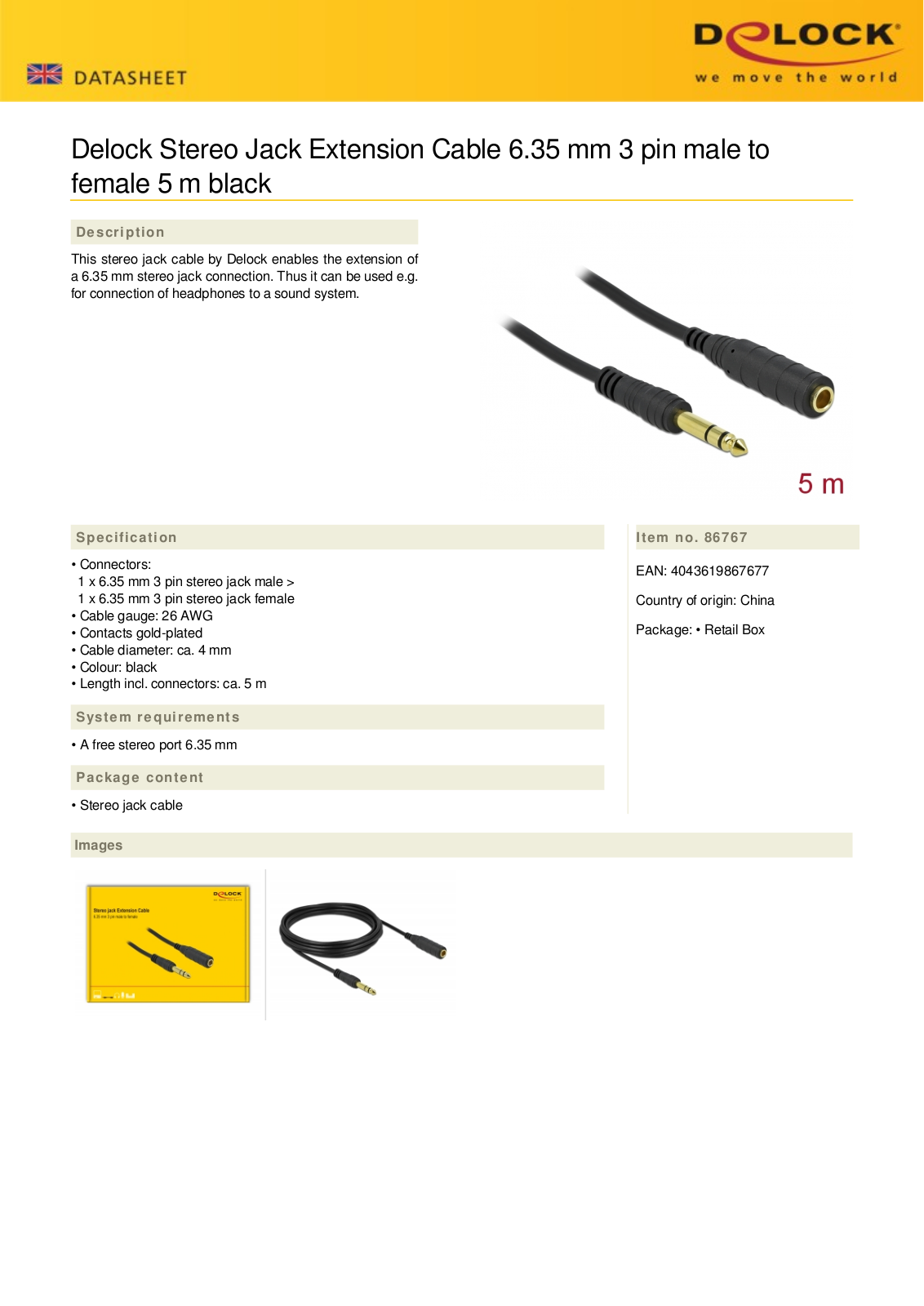 DELOCK 86767 Datasheet - ManualMachine.com