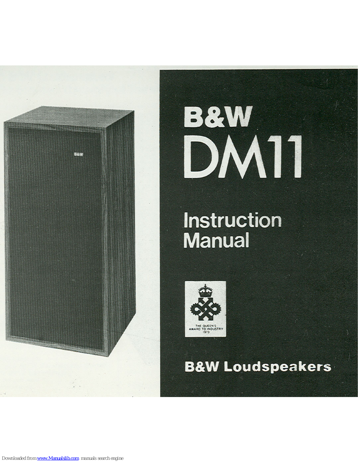 Bowers & Wilkins DM11 Instruction Manual