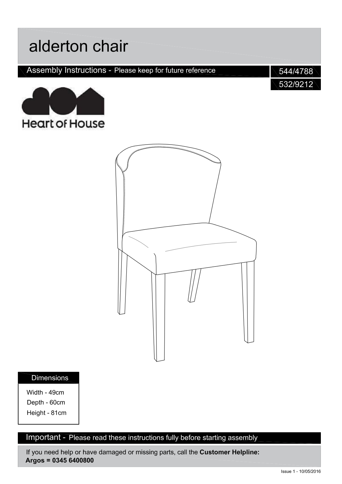 Argos 544/4788, 532/9212 User guide - ManualMachine.com