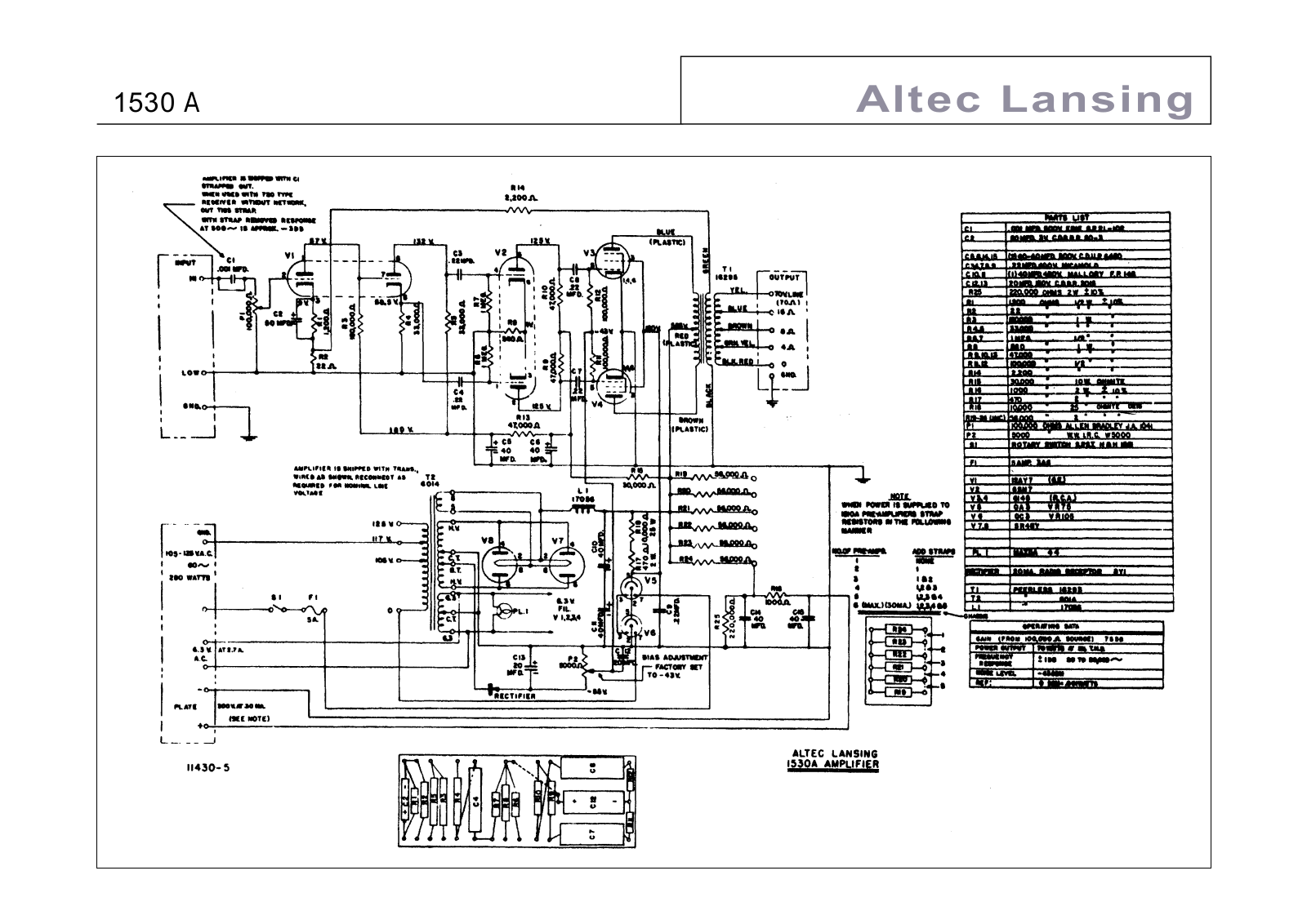 Altec Lansing 1530 a schematic