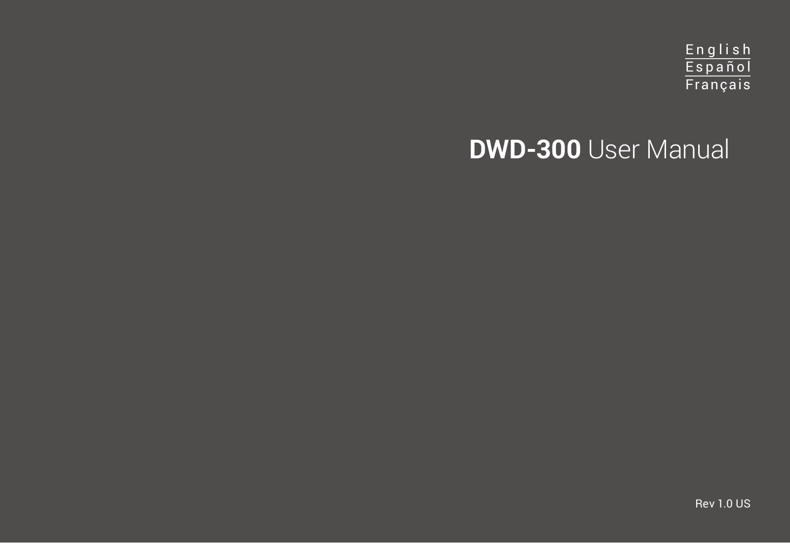 LG DWD300 User Manual