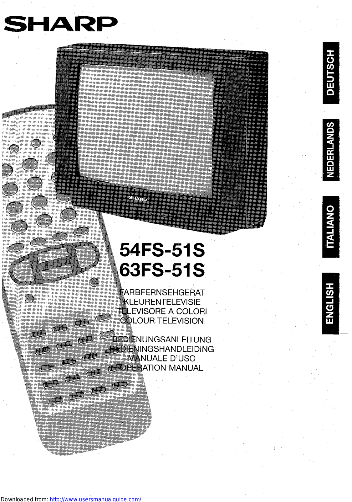 SHARP 54/63FS-51S User Manual