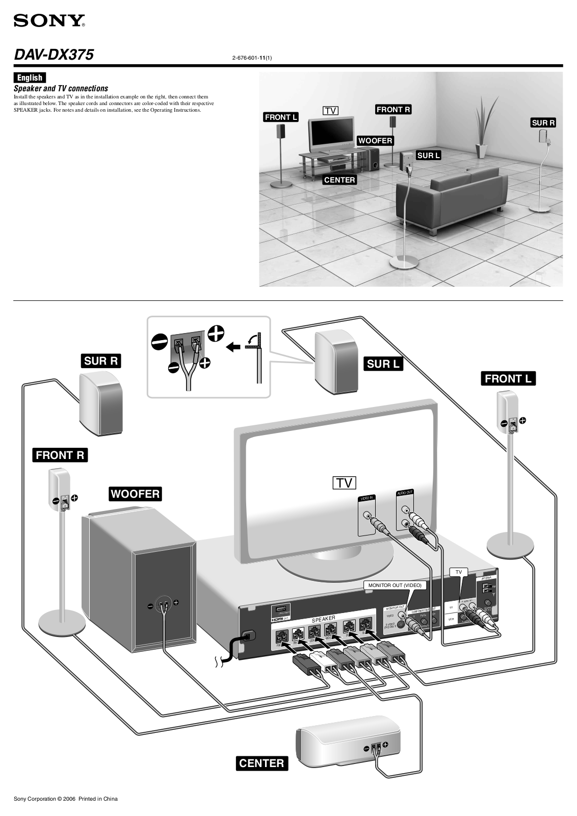 Sony DAV-DX375 User Manual