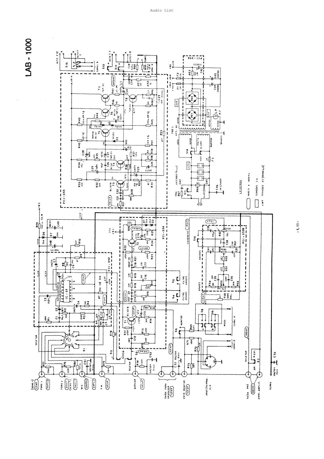 Gradiente LAB-1000 Schematic