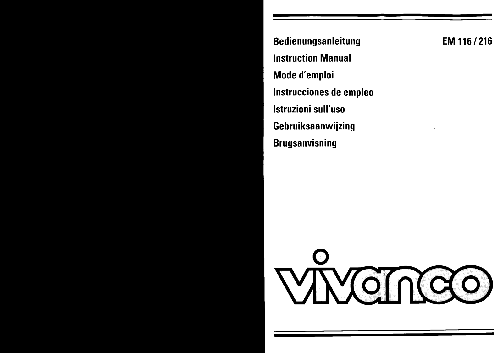VIVANCO EM216 User Manual