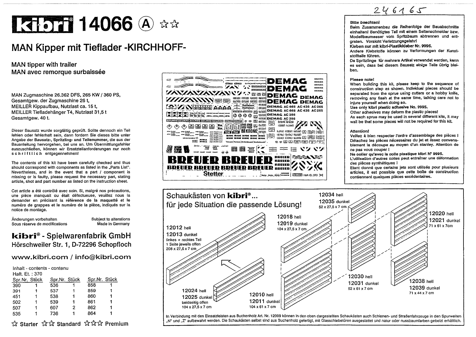 Kibri 14066 User Manual