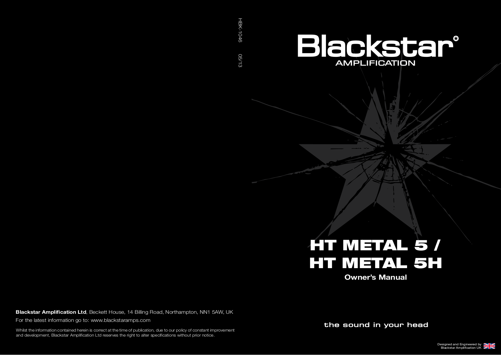 Blackstar HT Metal 5, HT Metal 5H Owner's Manual