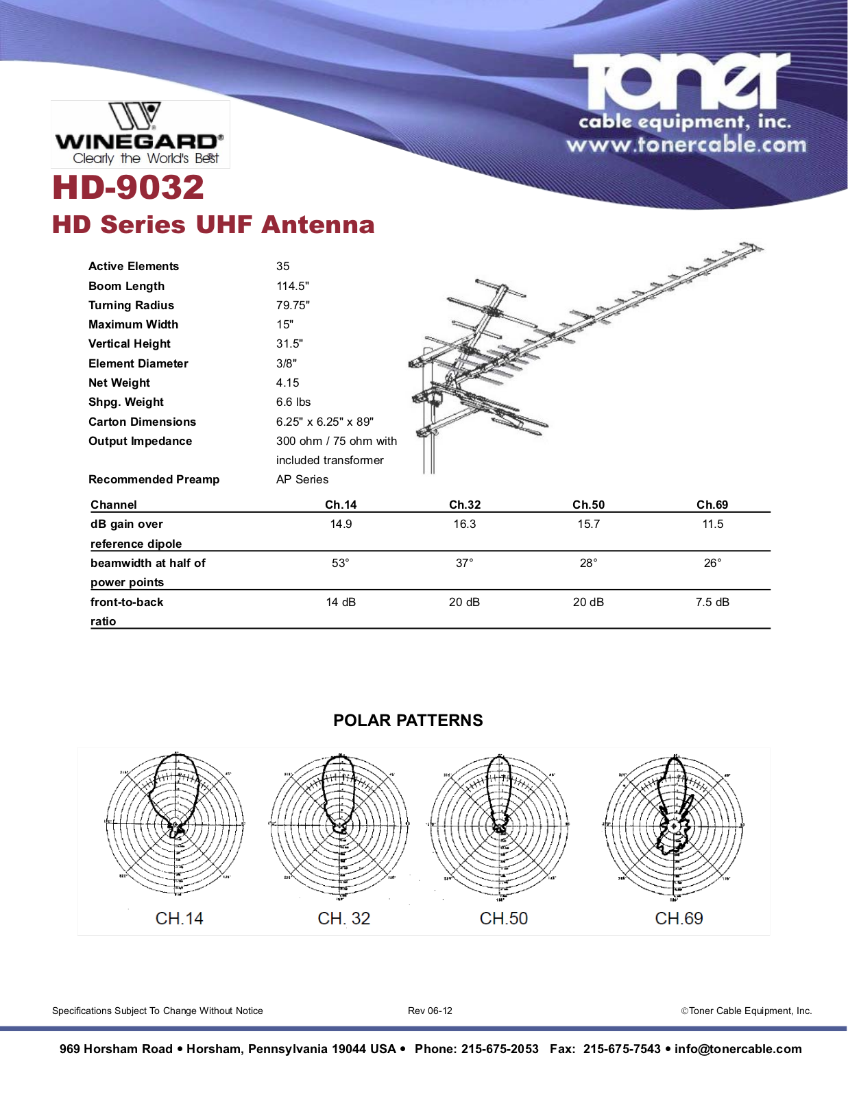 Toner Cable HD9032 User Manual