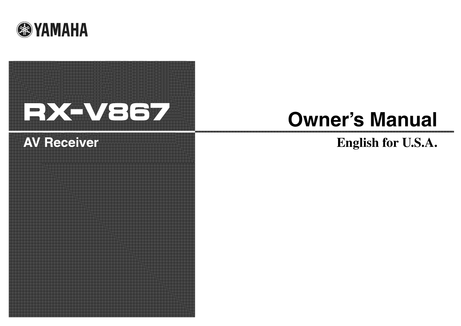 Yamaha RX-V867 Owner’s Manual
