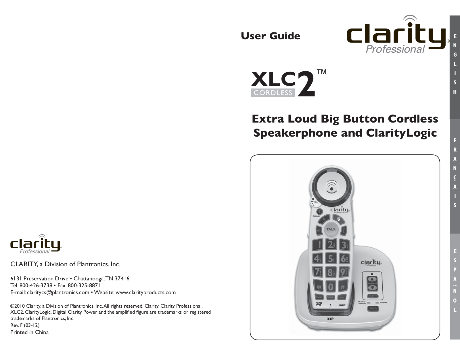 Plantronics XLC34D Users Manual