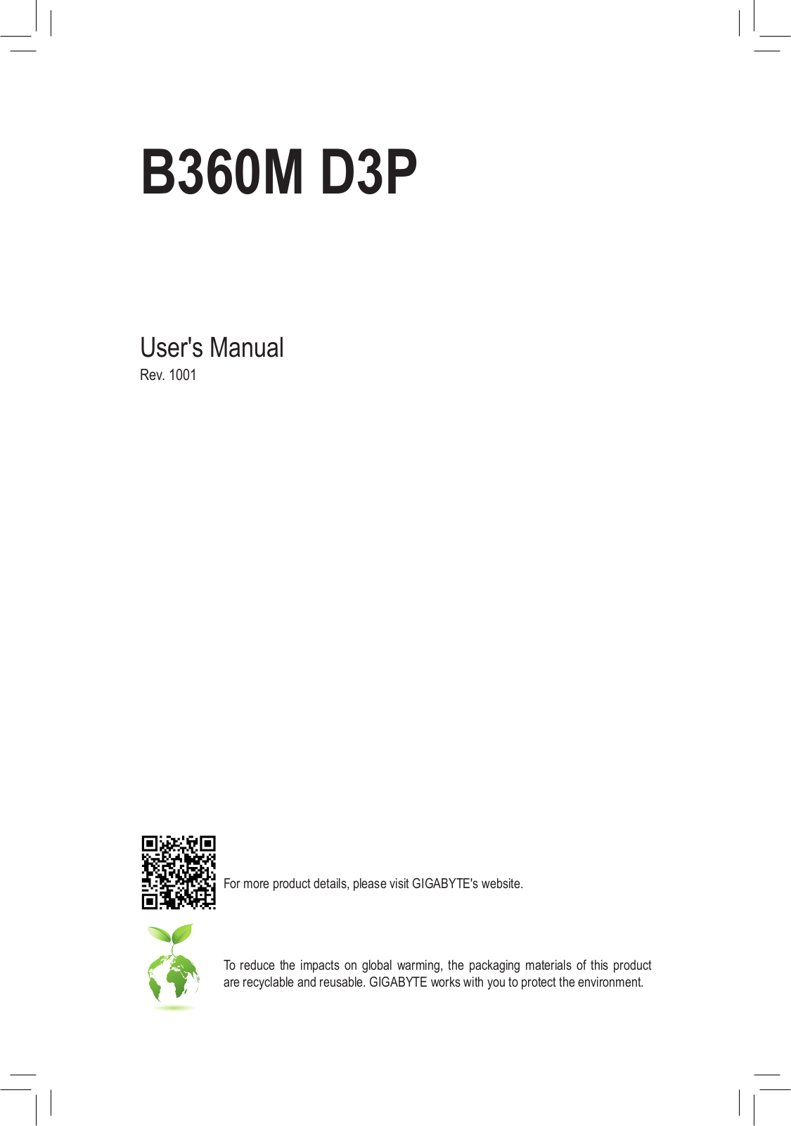 Gigabyte B360M D3P operation manual