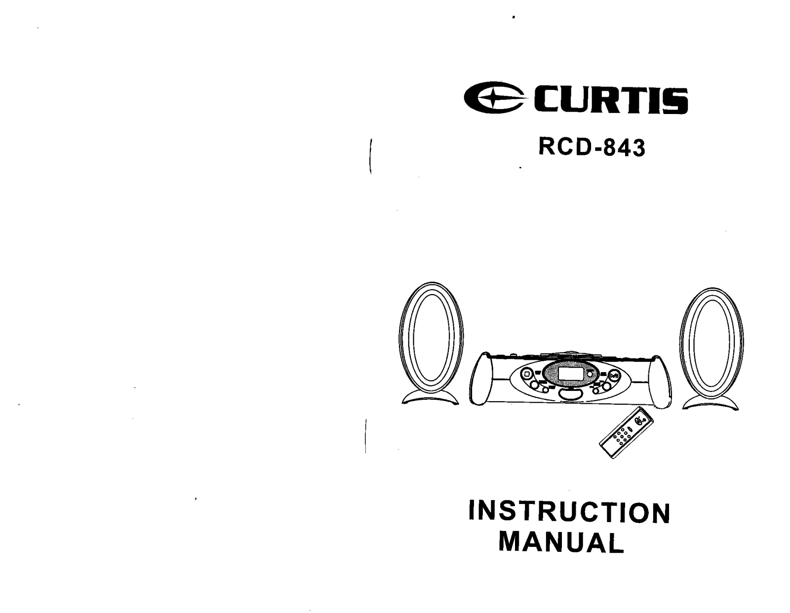 CURTIS RCD843 User Manual