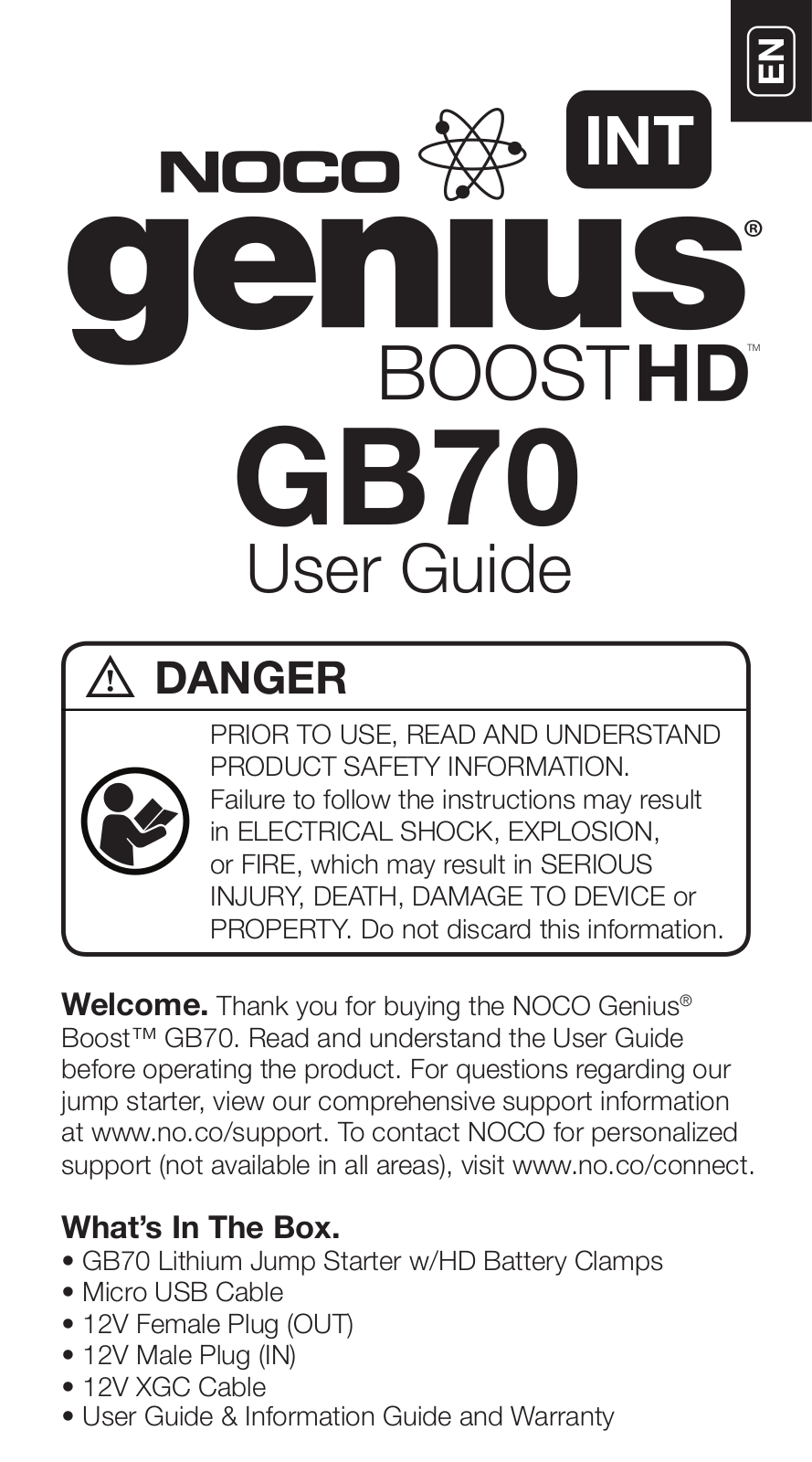 Noco GB70 User Manual