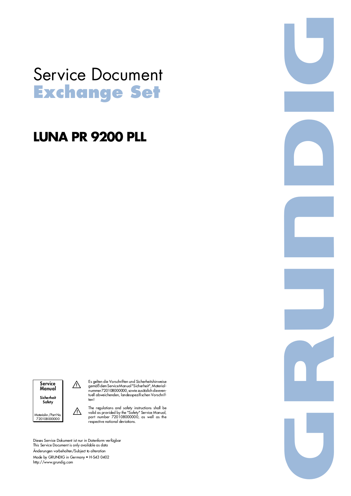 LUNA PR9200PLL Schematic - ManualMachine.com