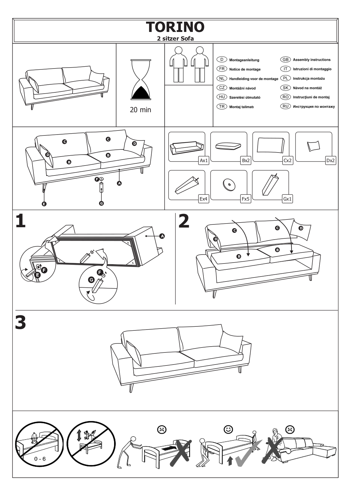 Home affaire Torino Assembly instructions