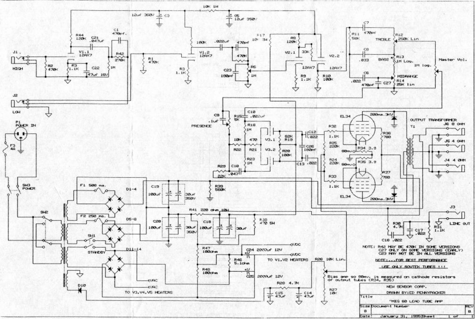 Sovtek mig 60 schematic