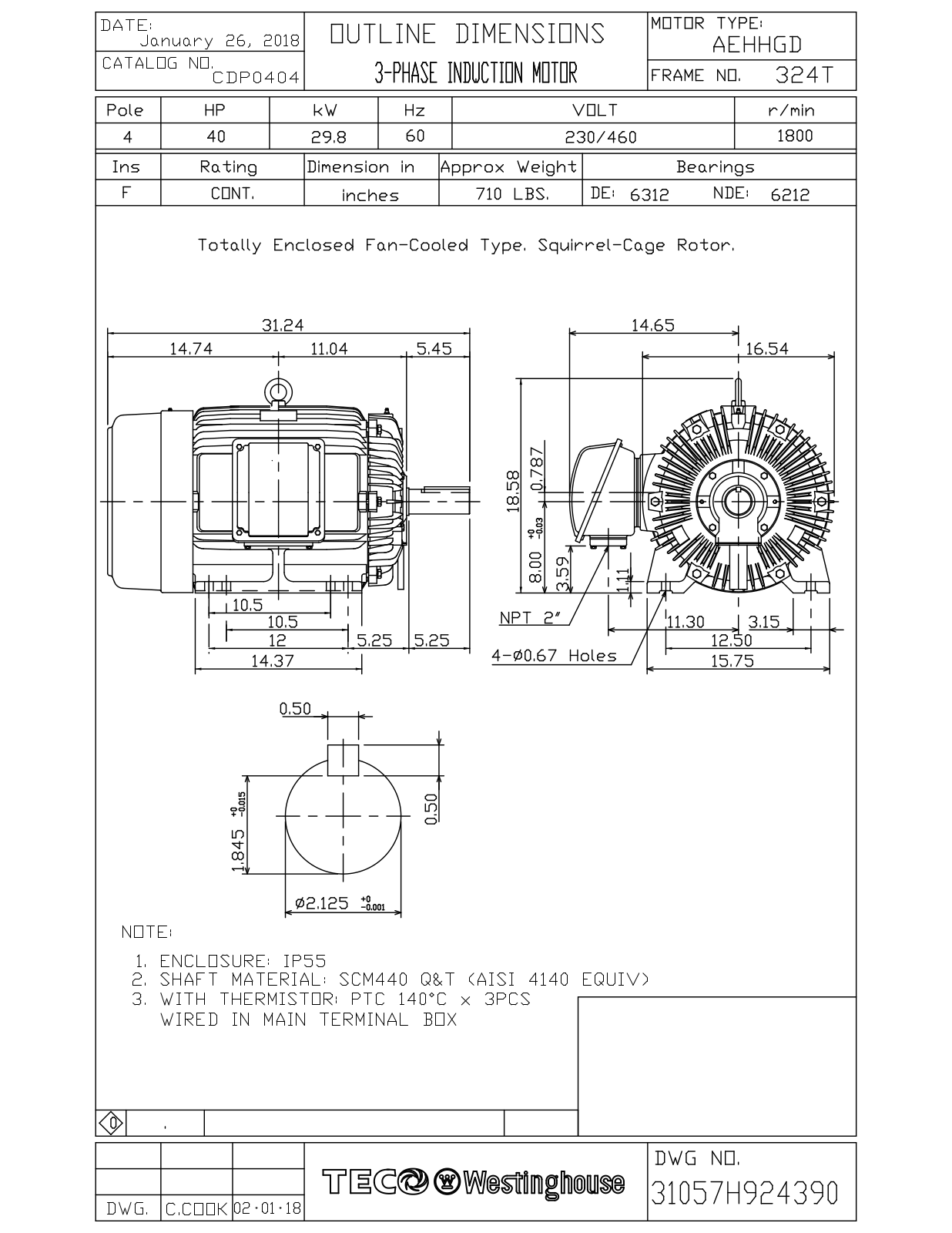 Teco CDP0404 Reference Drawing