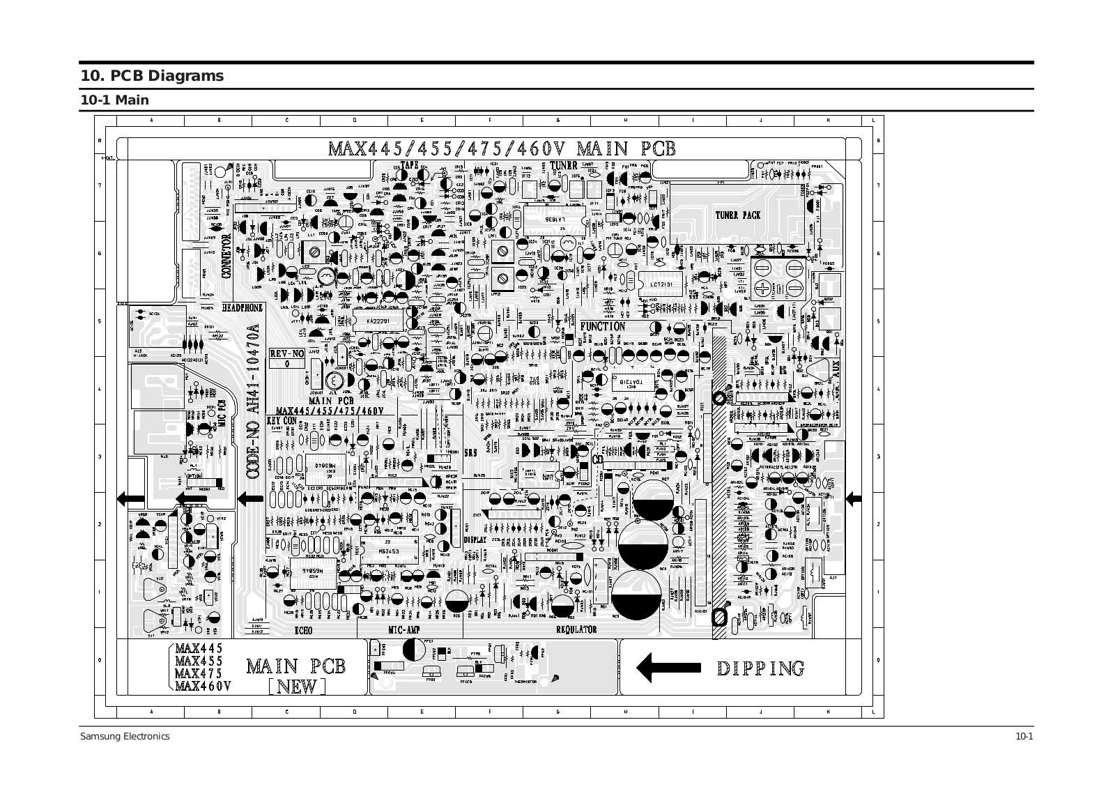 SAMSUNG max455, max445 Printed Circuit Board Diagram