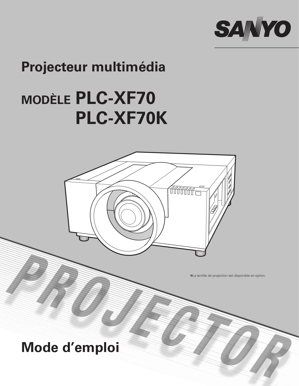 SANYO PLCXF70 (French), PLCXF70 User Manual