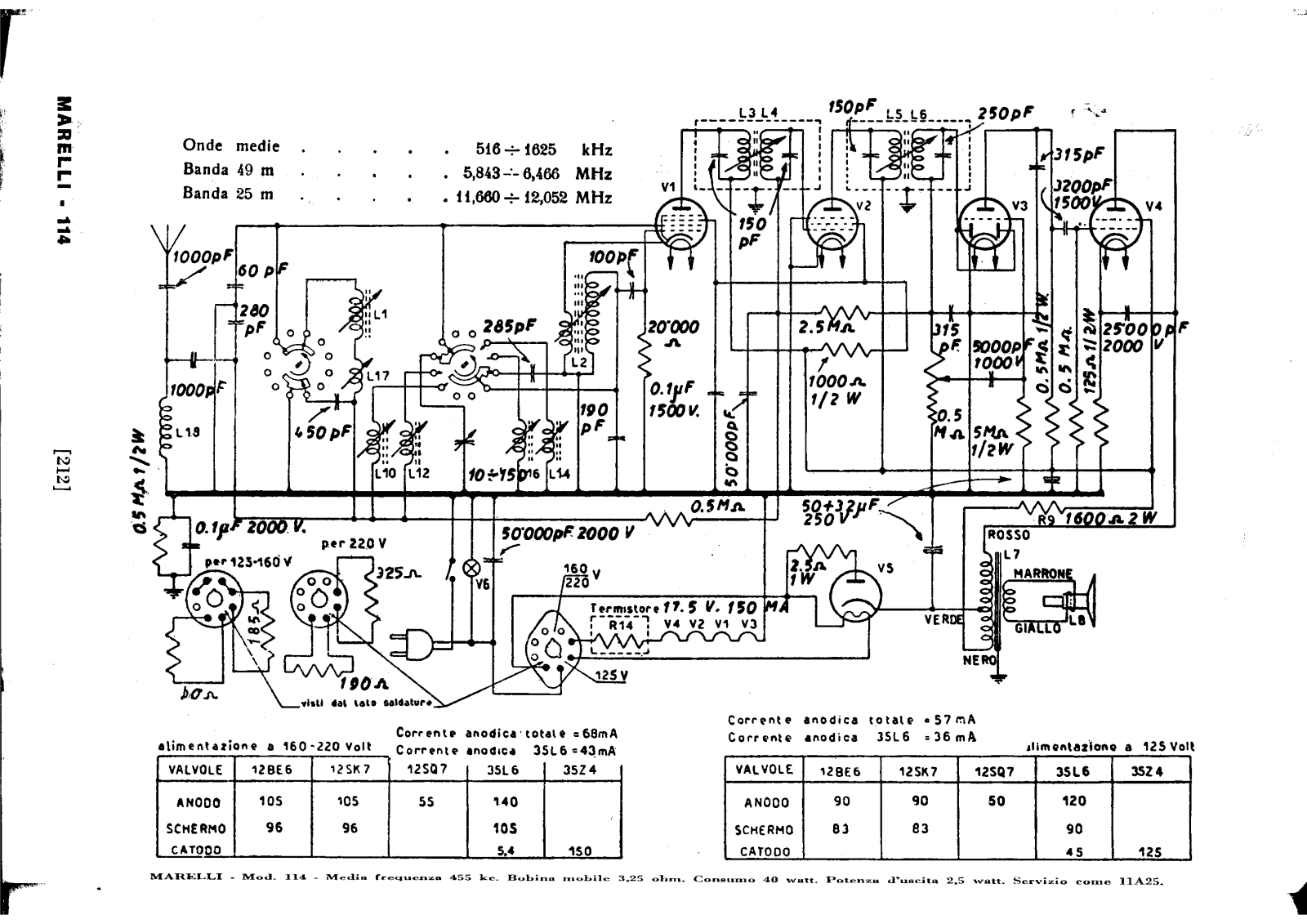 Radiomarelli 114 schematic