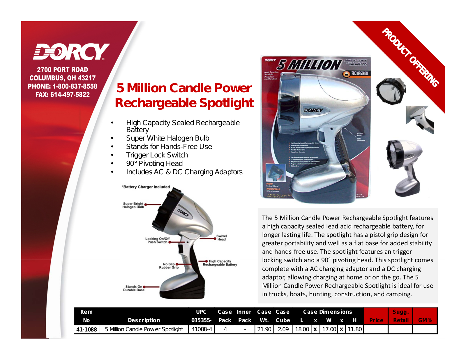 Dorcy 41-1088 Catalog Page