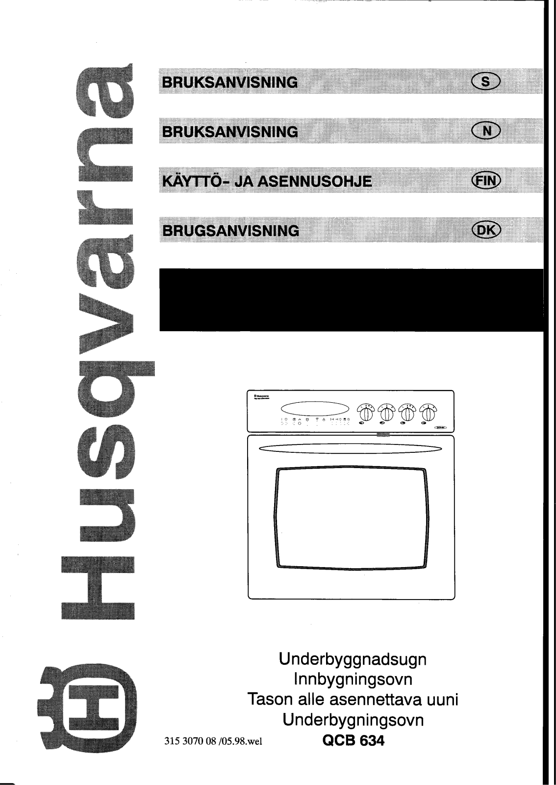 Husqvarna QCB634K, QCB634X, QCB634W User Manual