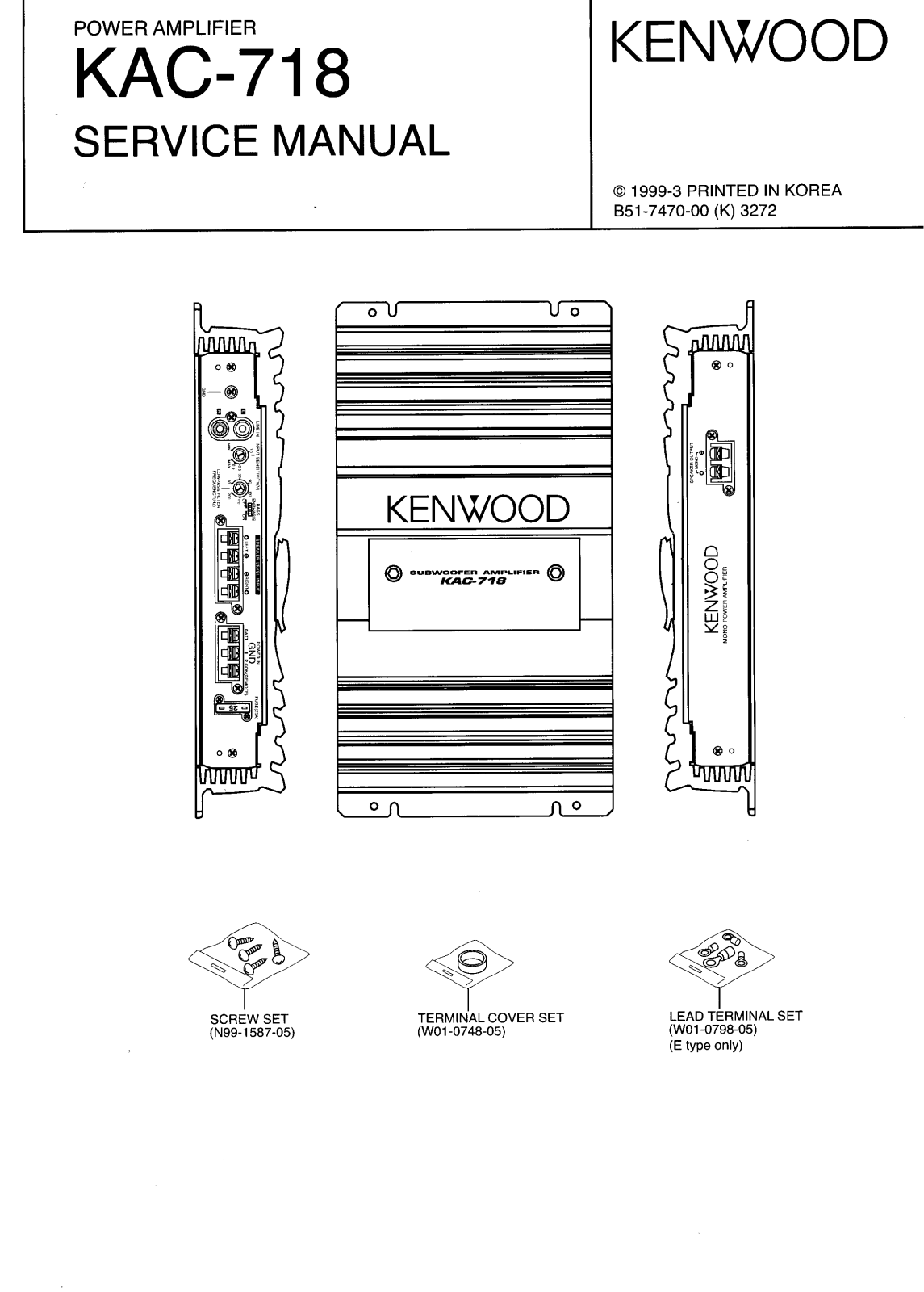 Kenwood KAC-718 Service manual