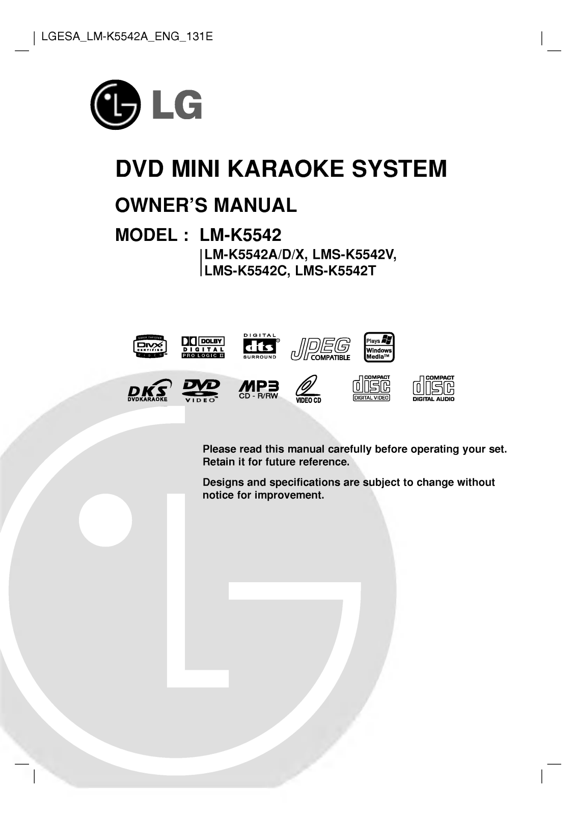 LG LM-K5542A Owner’s Manual