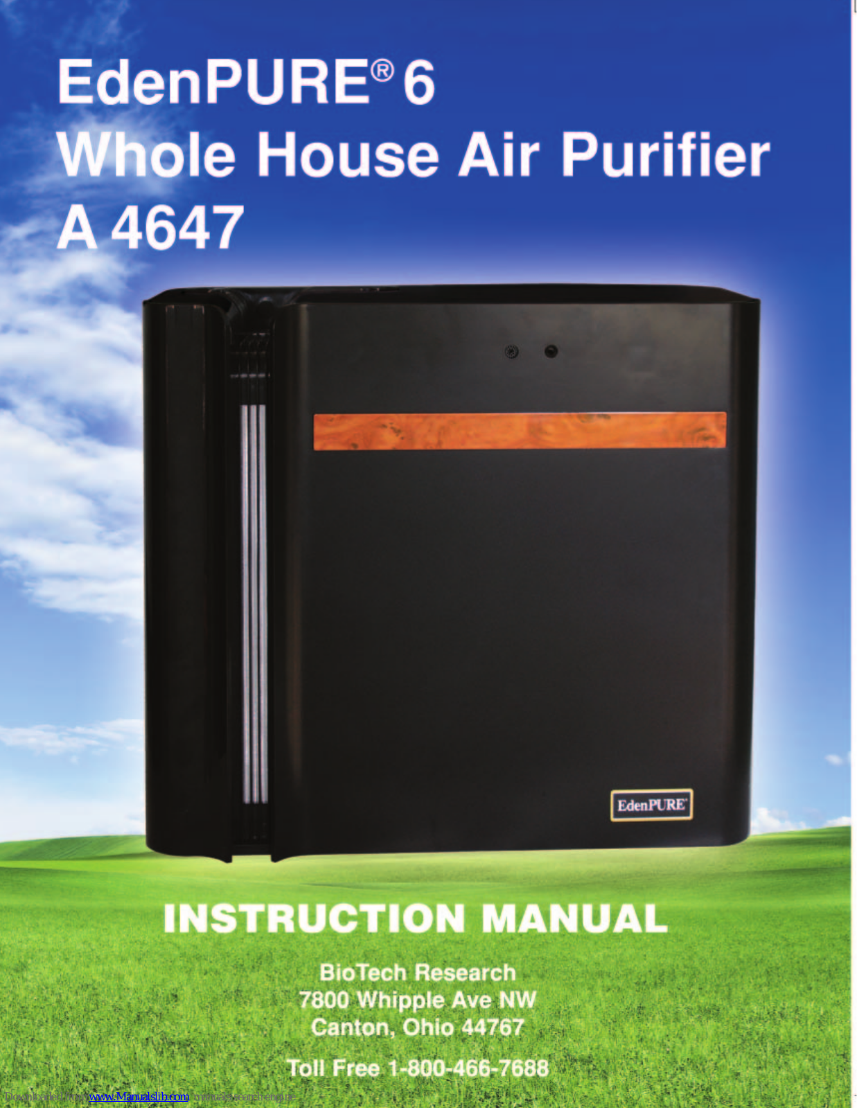 EdenPURE A4647 Instruction Manual