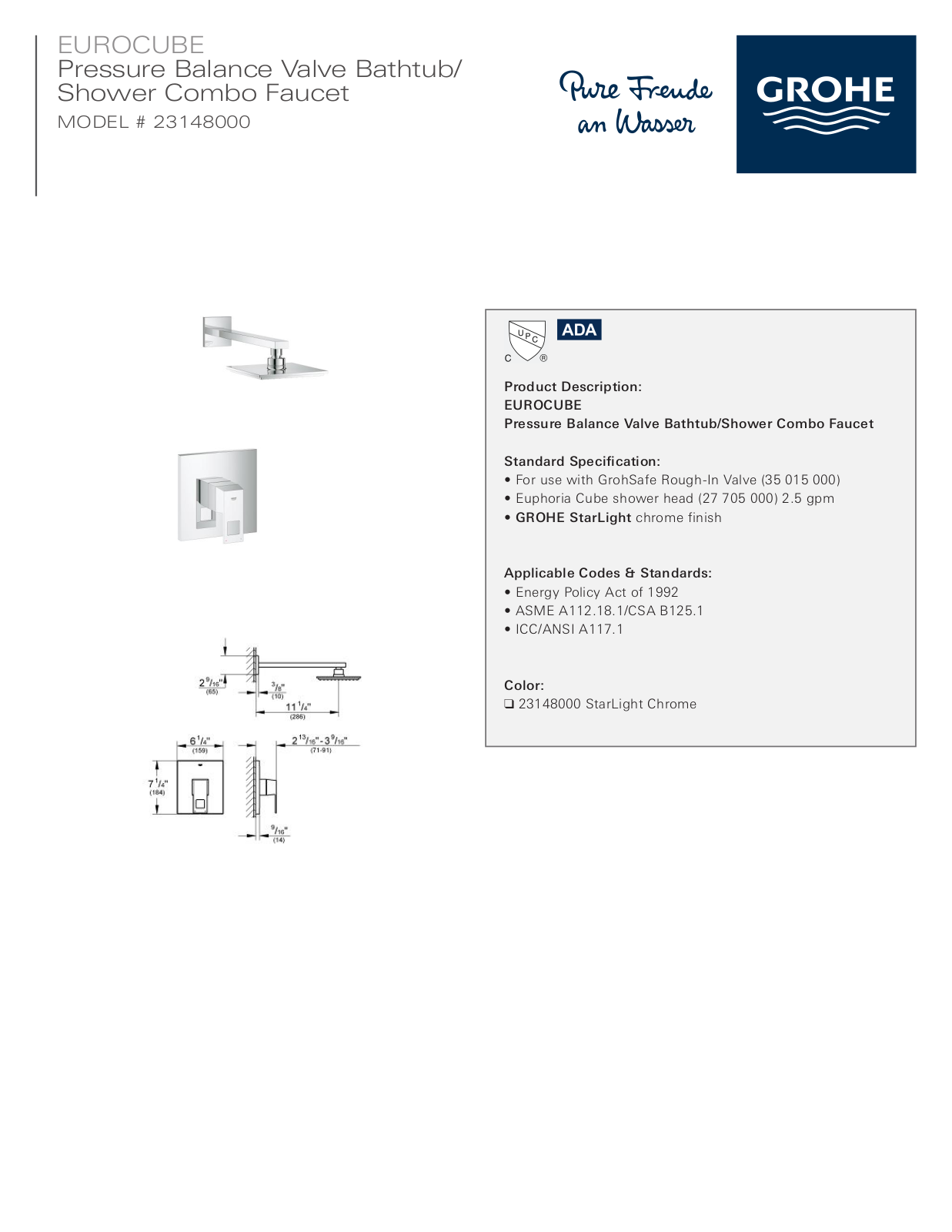 GROHE GRH4281 Specifications - ManualMachine.com
