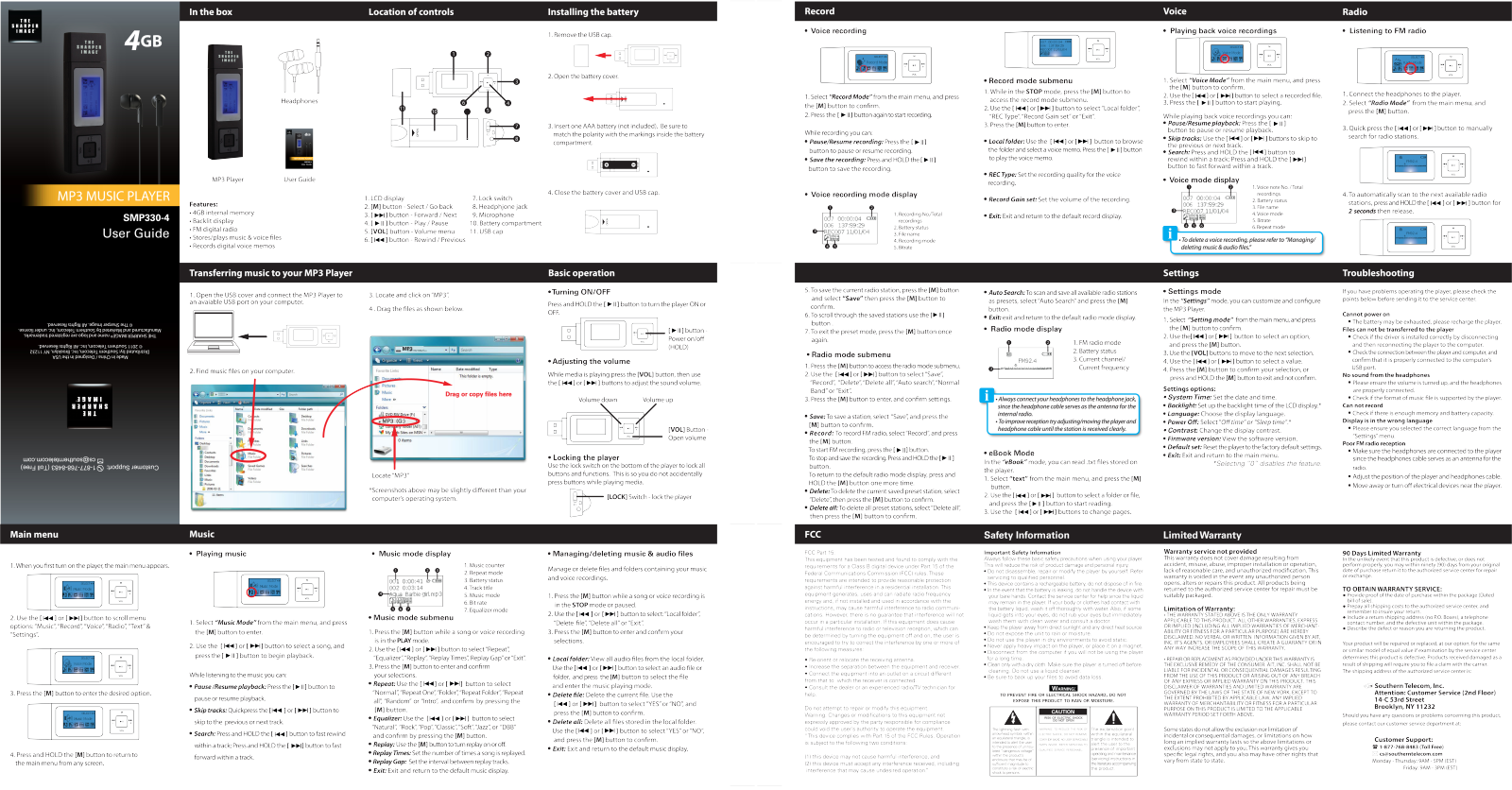 Sharper image SMP330-4 User Manual