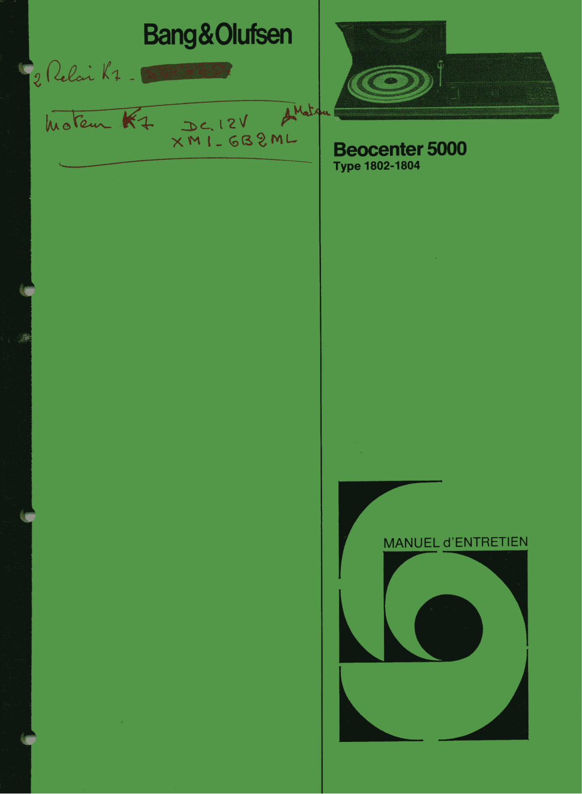 Bang and Olufsen Beocenter 5000 Schematic