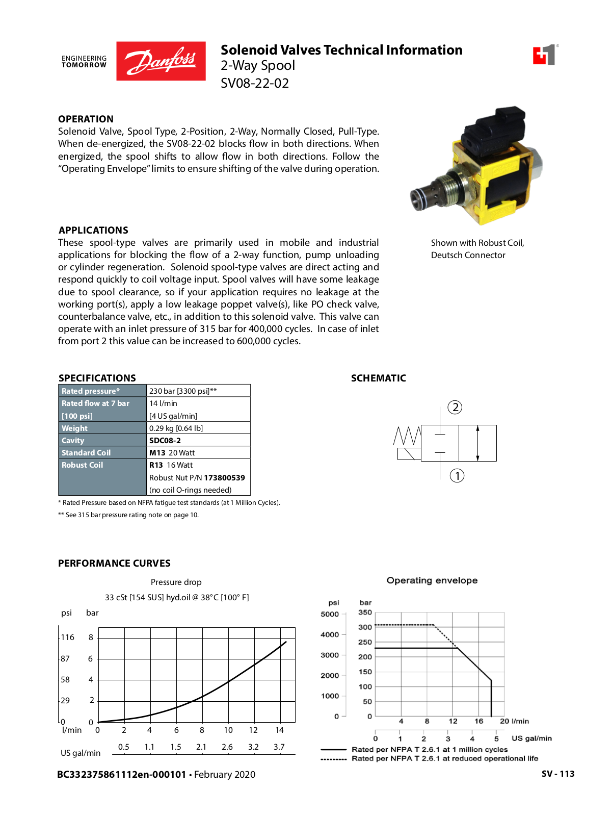 Danfoss SV08-22-02 Technical Information