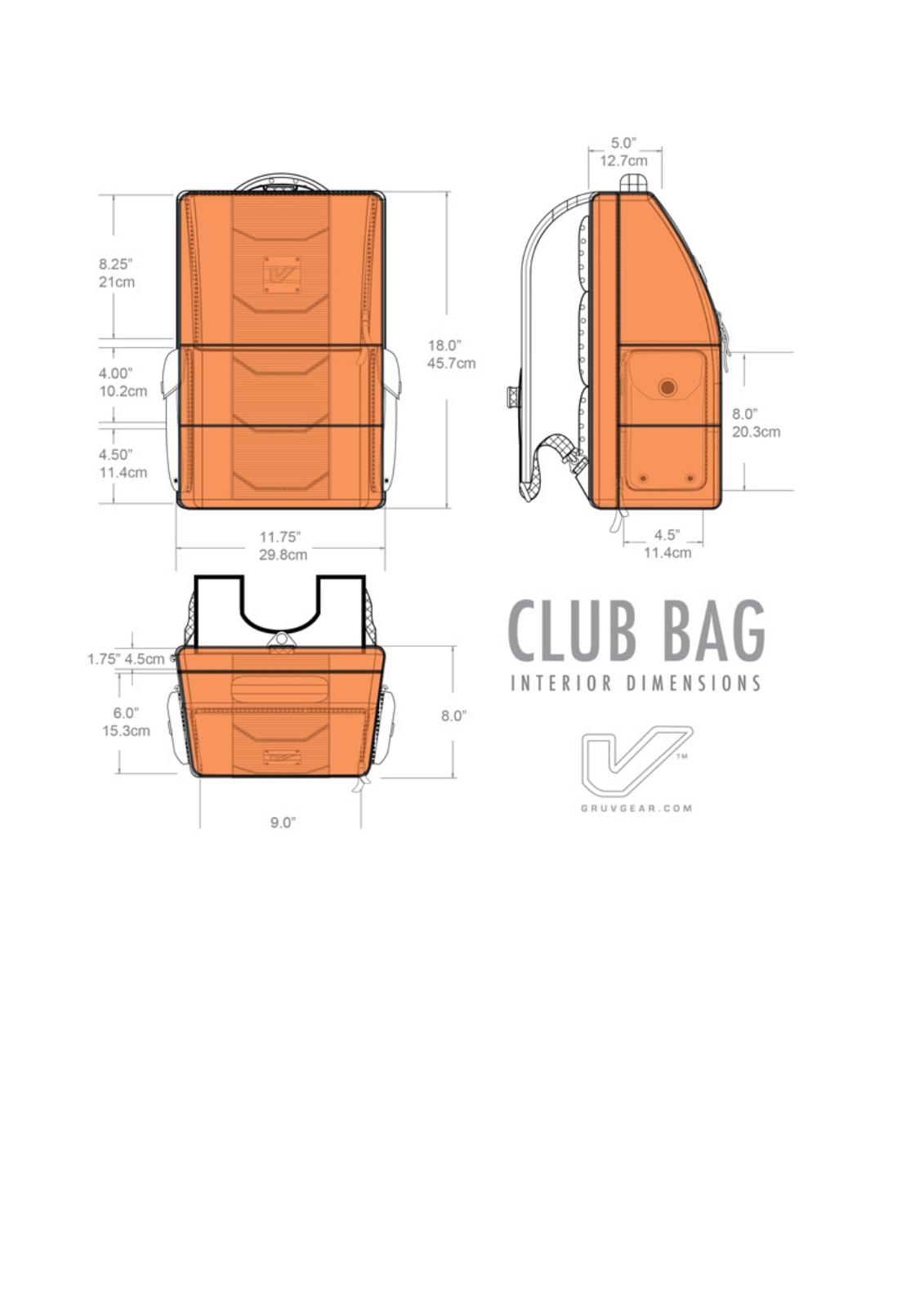 Gruv Gear Club Bag Flight Smart Backpack - Black User manual