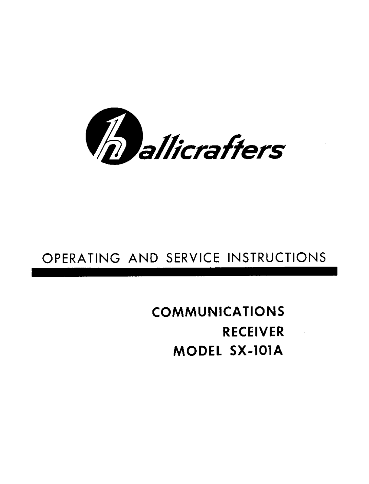 the hallicrafters SX-101A Service manual