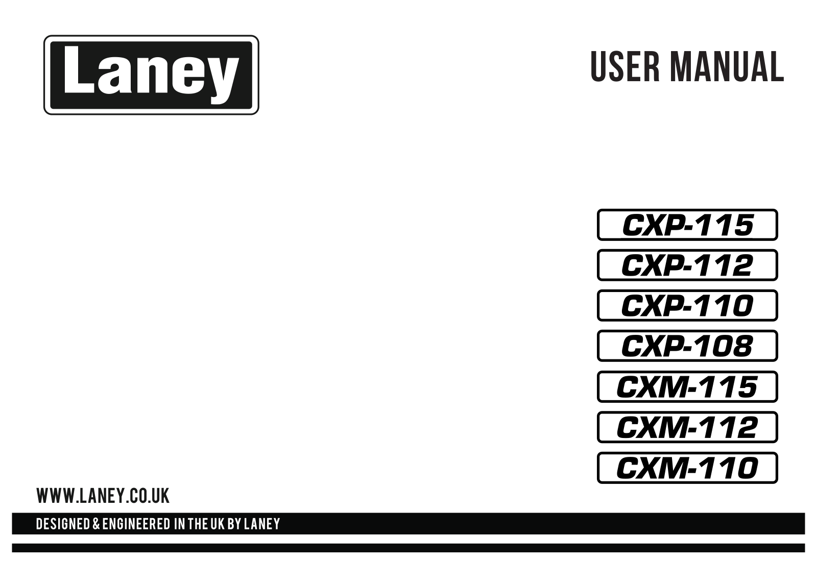 Laney CXP-110, CXP-115, cxp-112, CXP-108, CXM-115 User guide - ManualMachine.com