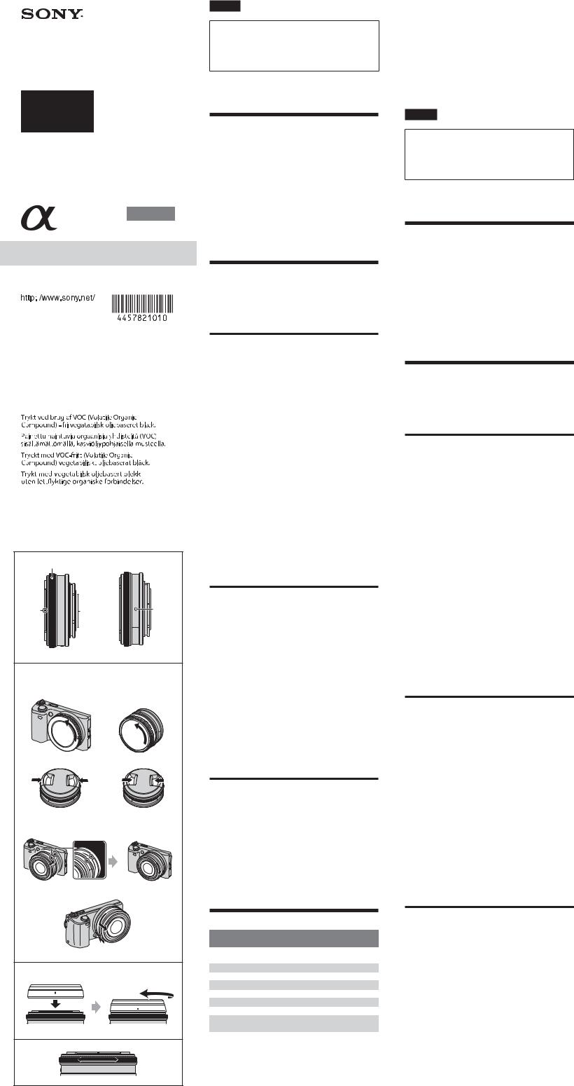 Sony SEL20F28 User Manual