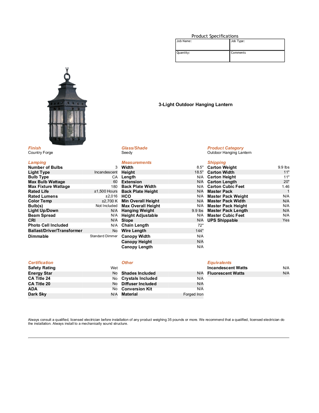 Foundstone W007876522 Specifications - ManualMachine.com