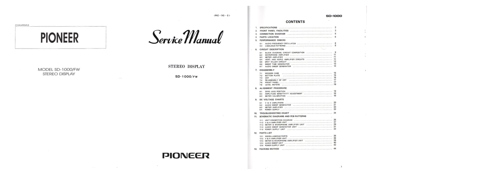 Pioneer SD-1000 Service manual